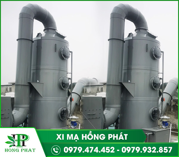 Tháp xử lí khí thải chất liệu PVC